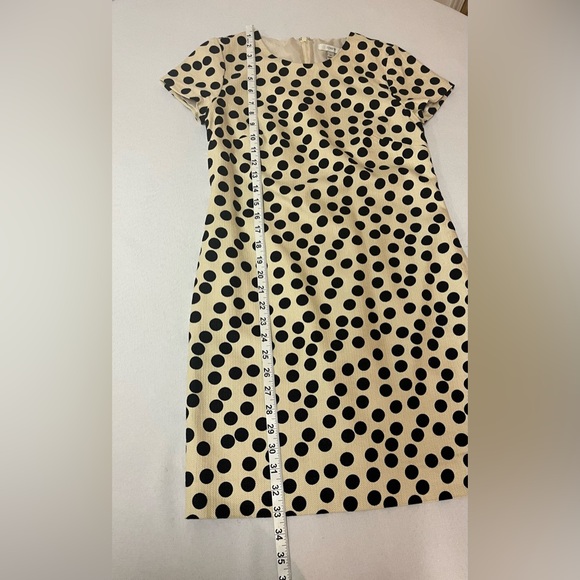 J. Crew Polka Dot Short Sleeve Shift Mini - Midi Dress - Picture 5 of 14